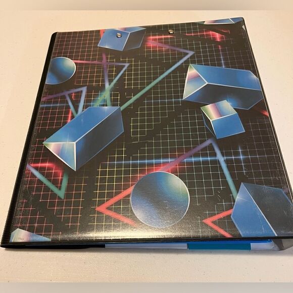 Trapper Keeper 1” Binder 80s Retro Folders 2020 Mead Geometric notebook NEW - Picture 2 of 4